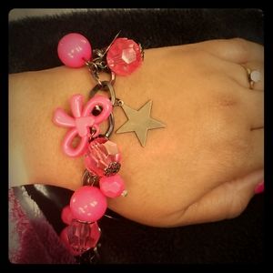 Pink charm bracelet